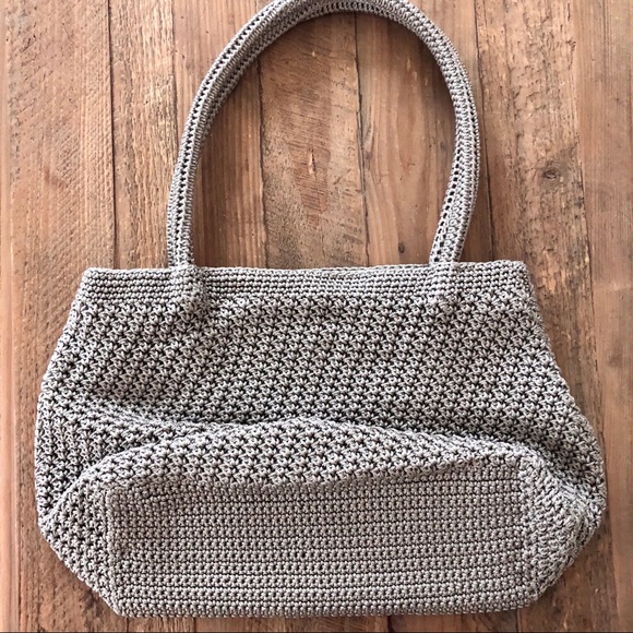 Khaki/tan Crochet Bag by Chateau - Picture 7 of 9